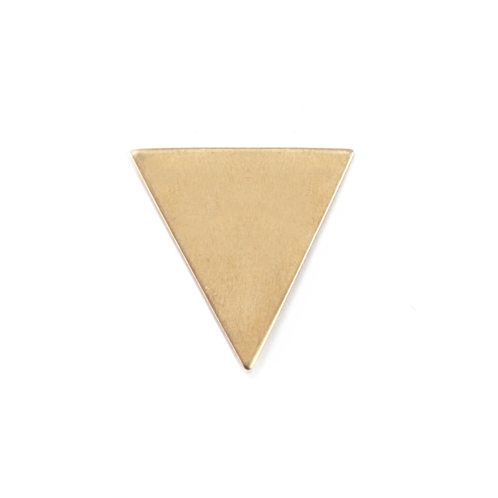 Metal Stamping Blanks Brass Triangle, 19mm (.75") x 18mm (.71"), 24g, Pack of 5